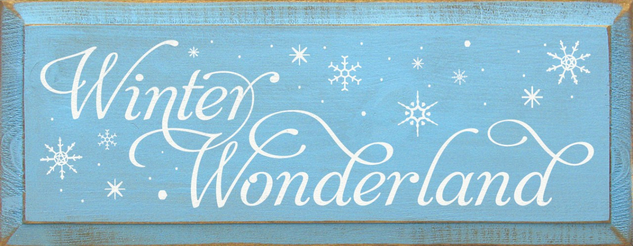 Winter Wonderland, Seasonal Wood Sign